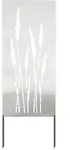 vidaXL Garten Sichtschutz-Leinwand Floral Silber 50 x 140 cm Edelstahl
