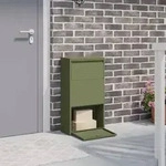 vidaXL Paketdropbox Olivgr&uuml;n 44x22x82 cm Stahl