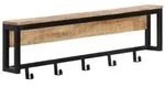 vidaXL Garderobe 87x10x27 cm Raues Massivholz Mango