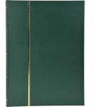 Exacompta Briefmarken Einsteckalbum Halbleder 48 Seiten 225x305cm Gr&uuml;n 26155E