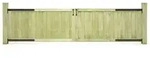 vidaXL Gartentore 2 Stk. Kiefernholz Impr&auml;gniert 300x75 cm