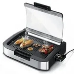 Arendo Gourmet Tischgrill mit Glasabdeckung - Elektrogrill - Barbecue - f&uuml;r...