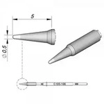 JBC L&ouml;tspitze Serie C105, Rundform, C105106/&Oslash; 0,5 mm, gerade