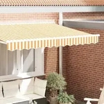 vidaXL Markisenvolant f&uuml;r 2,5 m Rahmen Gelb und Wei&szlig; 2,3x0,2 m