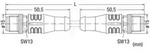 WAGO 756-1203/060-050 Sensor-/Aktor-Datensteckverbinder, konfektioniert M12...
