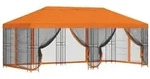 vidaXL Pavillon mit Seitenw&auml;nden 6 x 3 m Orange Polyester und Stahl