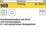Verschlu&szlig;schraube DIN 908 Bund/Innen-6kt G 1/4 A Messing 100 St&uuml;ck