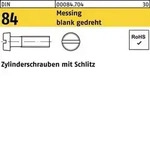 Zylinderschraube DIN 84/ISO 1207 Schlitz M1,4x 5 Messing blank gedreht 100St.