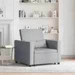 vidaXL 3-in-1 Einzelsofa Bett umwandelbar hellgrauer Stoff