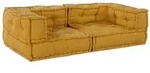 vidaXL Pouf Modular Gelb 140x70x36 cm Stoff