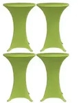 vidaXL Stretch-Tischhussen 4 Stk. 80 cm Gr&uuml;n