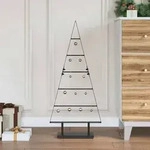 vidaXL Metall Weihnachtsbaum mit St&auml;nder Schwarz 90 cm Stahl