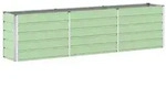 vidaXL Pflanzk&uuml;bel Pastellgr&uuml;n 290 x 90 x 77 cm Verzinkter Stahl