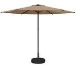 vidaXL Garten-Sonnenschirm 300 x 300 cm Polyester Rechtwinklig Taupe