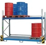 Regalwanne L2150xB1300xH505mm Stahlbl.lichtblau o.Gitterrost 1000l BAUER