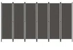 vidaXL 6-tlg. Raumteiler Anthrazit 300x180 cm