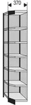 B&uuml;ro-Regal Progress 2000 Eckfeld HxBxT 2600x770x/505x400mm 7 B&ouml;den R&uuml;ckw....