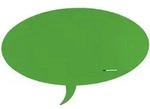 Symbol-Tafel Skinshape Sprechblase lackiert 75x115cm RAL 6018 gelbgr&uuml;n