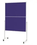 Soennecken Moderationswand 4869 klappbar Filz blau inkl. Rollen