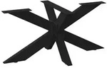 vidaXL Couchtischbein in Spinnenform Schwarz 98x58x(42-43) cm Stahl