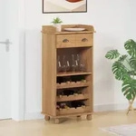 vidaXL Weinregal ASKIM f&uuml;r 12 Flaschen Honigbraun Massivholz Kiefer
