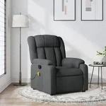 vidaXL Massage-Relaxsessel, Stoff, Dunkelgrau