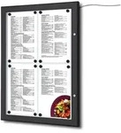 Showdown Men&uuml;Kasten Outdoor LED - 4x DIN A4 - Aluminium / Stahl - Schwarz