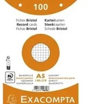 Exacompta 10x 100er Karteikarten - kariert gelocht 148x210mm - sortiert - 10658E