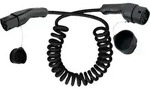 InLine&reg; EV Spiral-Autoladekabel Typ2, 22 kW, 3-phasig, 3 m Kabel Stromkabel extern