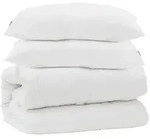 vidaXL Bettdecken Set 3 pcs Wei&szlig; Mikrofaser und Daunenfedern