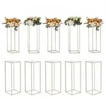 VEVOR 10er-Set Blumenhocker Eckig 28x28x80cm Blumenst&auml;nder Eisen Beistelltisch