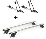 2x Fahrradtr&auml;ger SAGITTAR + Dachtr&auml;ger/Relingtr&auml;ger VDP KING1 kompatibel mit...