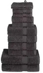 vidaXL 12 tlg. Premium-Handtuch-Set SOLUND Anthrazit 600 g/m2