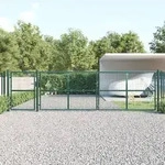 vidaXL Mesh-Gartentor Gr&uuml;n 500x175 cm Verzinkter Stahl