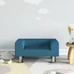vidaXL Kindersofa Blau 50x40x26,5 cm Samt