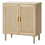 VEVOR Rattanschrank Rattankommode Aufbewahrungsschrank mit 2 magnetischen...