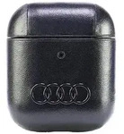 Audi Lederh&uuml;lle gro&szlig;em Logo AirPods 1/2 &ndash; Schwarz