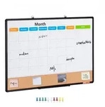 "VEVOR 36" x 24" Monatskalender-Whiteboard und Korktafel-Kombination mit