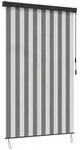 vidaXL Rollo Anthrazit und Wei&szlig; 160 x 250 cm Stoff und Aluminium