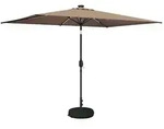 vidaXL Garten Sonnenschirm mit LED-Lichtern 200 x 300 cm Polyester