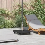 vidaXL Wagenparasol-Basis f&uuml;r &Oslash;38/48mm Stangen Schwarze Granit 30 kg Quadrat