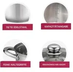 8 tlg Edelstahl Kochgeschirr Induktion Kochtopf Topfset Deckel Topf...