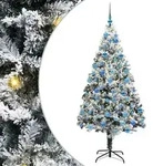 vidaXL K&uuml;nstlicher Weihnachtsbaum mit 300 LEDs mit St&auml;nder Wei&szlig; 180 cm