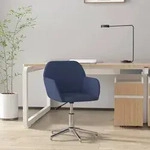vidaXL B&uuml;rostuhl Drehbar Blau Stoff