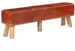 vidaXL Bank Turnbock-Design Braun 160 cm Echtleder