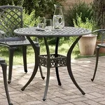 vidaXL Gartentisch Schwarz &Oslash;90x75 cm Aluminiumguss