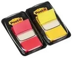 Post-it Haftmarker Index, 25,4 x 43,2 mm, rot/gelb, Vorteil