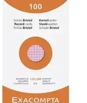Exacompta 12x Karteikarten 125x200 kariert 100St - sortiert - 13273E
