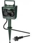 Goobay 55943 Verl&auml;ngerungskabel 2 m 2 AC-Ausg&auml;nge Outdoor Schwarz