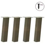 vidaXL Couchtischbeine 4 Stk. Naturstahl 30 cm Stahl